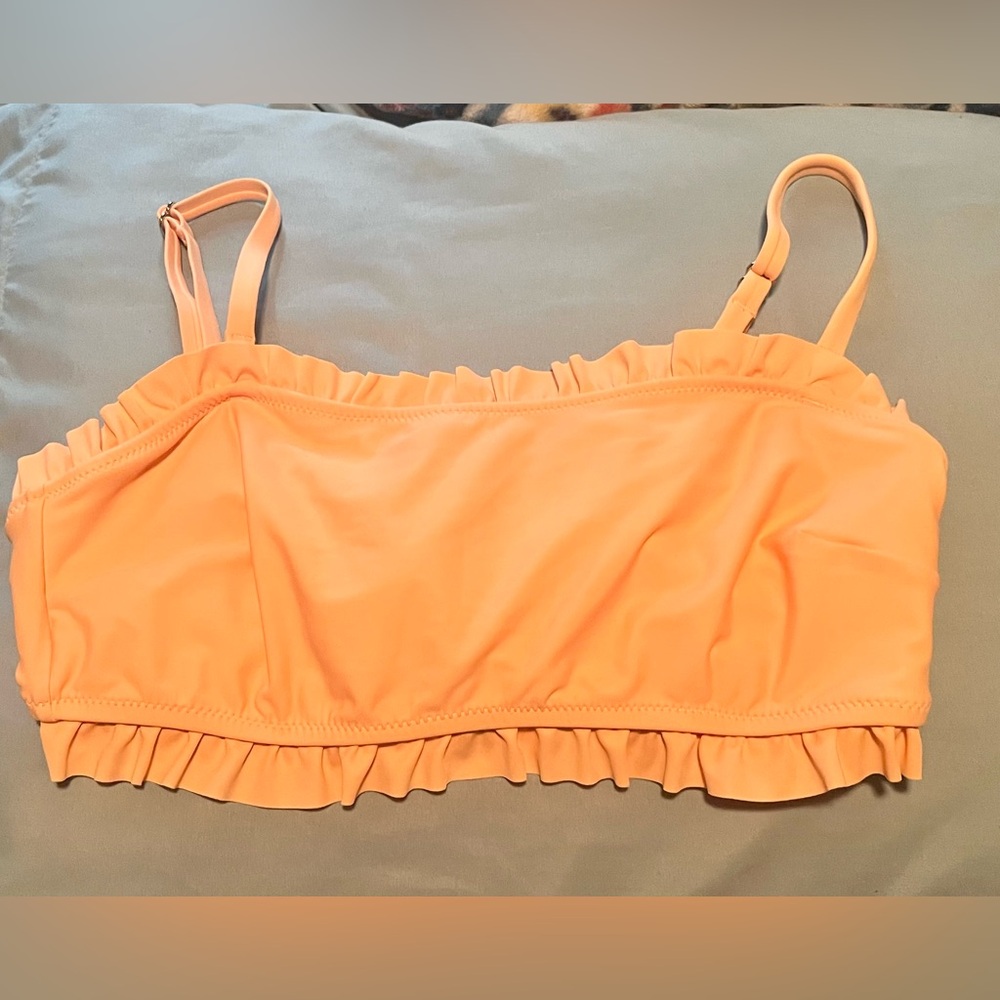 Cupshe Ruffled Orange Bathing Suit Top